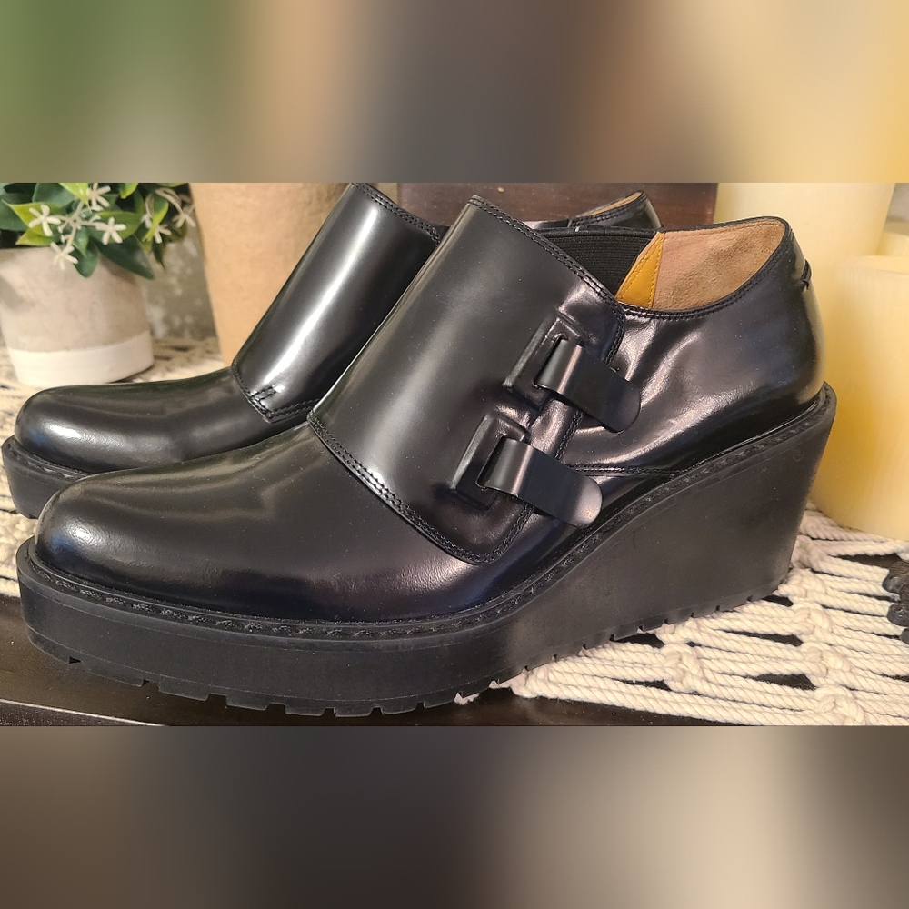 3.1 Phillip Lim Black Chunky Sole Flats
